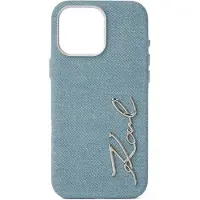 Karl Lagerfeld Älypuhelimen suojakotelo 'iPhone 16 Pro Max' sininen denim