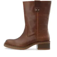 Bianco Biamary Mid Pull On Boot Pull Up Leather - Brown - 40