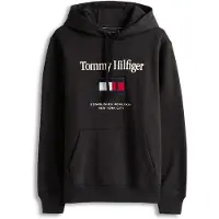 Tommy Hilfiger Tommy Embro Flag Hoodie - Black - L