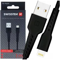 Swissten Basic Fast Charge 3A Lightning (MD818ZM/A) Data and Charging Cable 1m Black