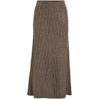 Vila Virelli Ankle Cable Knit Skirt/Bfs - Brown - L