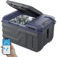 Vevor -autojääkaappi, 12 voltin autojääkaappi, 9 litran yhden vyöhykkeen kannettava pakastin, -4–68 ℉ säädettävä alue, 12/24 V DC ja 100–240 V AC -kompressorijäähdytin ulkokäyttöön, retkeilyyn, matkail