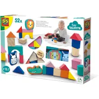 SES Creative Puupalikat ja Eläinten kasvot - - OneSize - Palikat