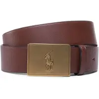 Ralph Lauren for man. 405691693002 Leather belt with brown horse plate buckle (32), Casual