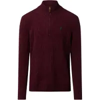 Ralph Lauren Wool/Cashmere Cable Half Zip Aged Wine Heather