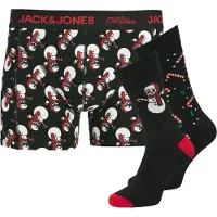 Jack & Jones Bokserishortsit 'JACSNOW SKULLS' vihreä / tummanpunainen / musta / valkoinen