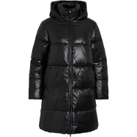 Vila Vilidda L/S Hood Shinny Puffer Jacket - Black - 38