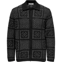 Only & Sons Onsbark Rlx Ls Shirt Knit - Black - S
