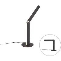 QAZQA Design-pöytävalaisin musta sis. LED 3-vaihe himmennettävä - Gate