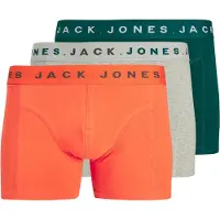 Jack & Jones Bokserishortsit 'JACBENNETT' meleerattu harmaa / kuusi / oranssi