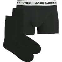 Jack & Jones Bokserishortsit 'JACORDINARY' vaaleanharmaa / musta / valkoinen