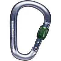 Black Diamond Pearlock Screwgate Carabiner Gray