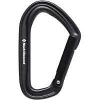 Black Diamond HotForge Straight Gate Carabiner Black One Size