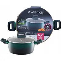 Ambition ombre vihreä kattila, 28 cm, 6,7 L