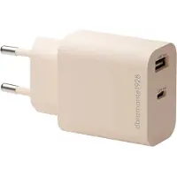 dbramante1928 seinälaturi USB-C 20W+USB-A 18W beige