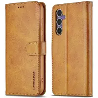 SKALO Samsung S25 FE LC.IMEEKE Premium PU-nahka Lompakkokotelo - Vaaleanruskea