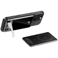 Mtp Products F15 Ultra-Thin 10000mAh magneettinen langaton virtapankki jalustalla - 15W - harmaa