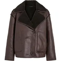 Vila Vikadera L/S Shearling Jacket - Black - 40