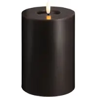 Moods & More LED pillar candle - Melted Charcoal - 99x150 mm