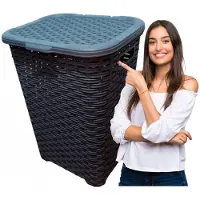 Katex RATTAN pyykkikori 45l - tuhka