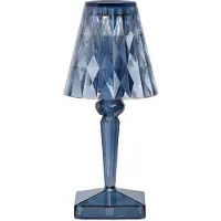 Kartell LED-paristopöytävalaisin Paristo, 30 cm, taivaansininen, IP54 Battery, Sininen, Makuuhuone, Synteettinen materiaali, Design