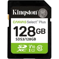Kingston Canvas Select Plus 128 Gt SDXC UHS-I U1 V10 A1 -muistikortti