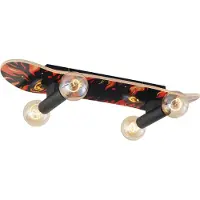 QAZQA Seinävalaisin musta punaisella 80cm - Skateboard