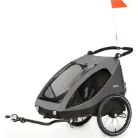 Hauck Dryk Duo Pyöräkärry, Grey
