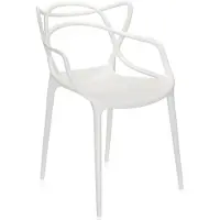 Kartell - Masters Chair 5865 / White - Ruokapöydän tuolit - Philippe Starck - Valkoinen - Muovi