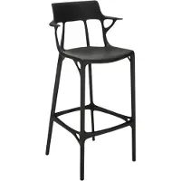 Kartell A.I. Baarijakkara Kierrätetty 75 Cm - Baarijakkarat Kierrätetty Termoplastinen Tekninen Polymeeri Musta - 05889NE
