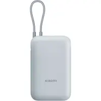 Xiaomi P15ZM - Powerbank - integroitu kaapeli - 10000 mAh - 37 Wh - 22,5 wattia - 3 A - Pikalataus - 2 lähtöliitintä (24 pin USB-C, USB) - jäänsininen