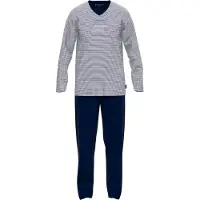 Tom Tailor Pitkä pyjama laivastonsininen / valkoinen