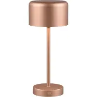 TRIO Jeff LED pöytävalaisin ladattava 30cm 3000K 1,5W kahvinruskea