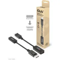 Club 3D DisplayPort 1.4 - HDMI -adapteri, musta
