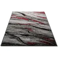 Hobby Hall Matto harmaa/punainen 120 cm x 170 cm