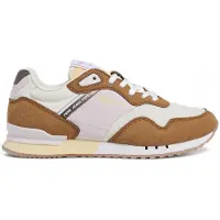 Pepe Jeans for woman/girl. PGS40008 London Glam Sneakers brown (37), Flat, Laces, Casual, children's fashion