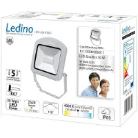 Ledino LED-kohdevalaisin ulos Charlottenburg 30W 4 000 K, Alumiini/harmaa/sinkki, Alumiini, Moderni