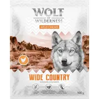 Wolf of Wilderness säästöpakkaus: 3x500g kanan mahalaukut "Wide Country" koiran herkut