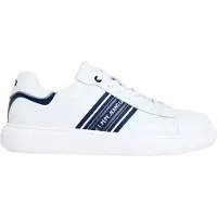 Pepe Jeans for man. PMS00043 Eaton Classic leather shoes white (46), Flat, Laces, Casual