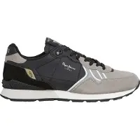 Pepe Jeans for man. PMS400003 Brit Half Sneakers grey (40), Flat, Laces, Casual