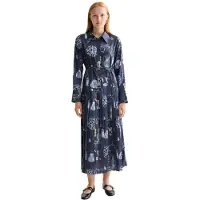 Scotch & Soda Belted Pleated Hem Pitkähihainen Midi-mekko