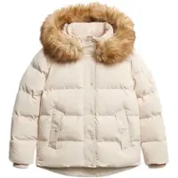 Superdry for woman. W5011929A Everest Five Baffle beige coat (M), Casual, Recycled Polister, Sustainable