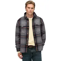 Superdry for man. M4011018A Heavy Blue Checked Shirt (XXL), Casual, Cotton, Long sleeve