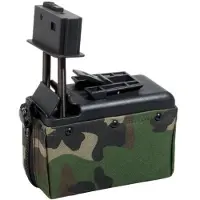 A&k Magazine - M249 Mini Box 1500rds 6mm (Color: Woodland)