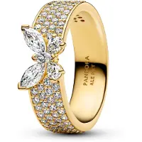 Pandora Timeless kimaltava perhonen kullattu sormus 164270C01-52