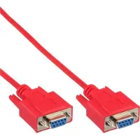 Intos InLine nollamodeemikaapeli 9-pin Sub D liitännöillä, 3 m
