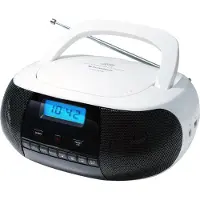 Sunstech CRUSM400WT Kannettava CD-radio FM PLL -virittimellä saadaksesi kaiken irti kaikesta musiikistasi, olipa se tallennettu CD-levylle tai