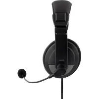 Deltaco – HL-50C Headset, 40mm element, USB-C, volume control black