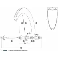 Mavic Aero Cxr 60 C/t Rear Right Pinna 10 Yksiköt