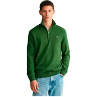 Gant for man. 8030195 Half-zip pullover Flamme green (M), Casual, Cotton